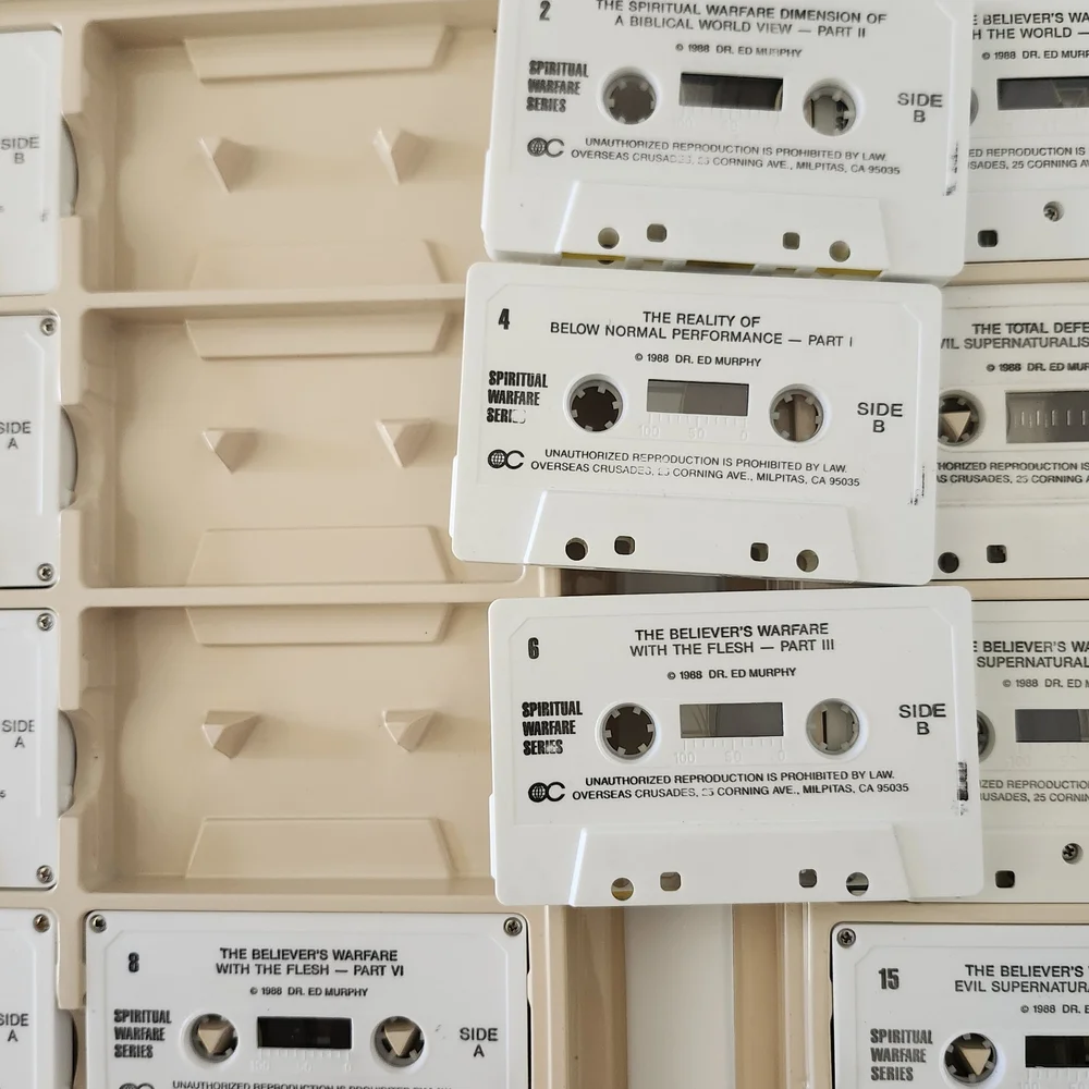 Vintage Rare Dr. Ed Murphy Spiritual Warfare Cassette Tape Set Set Of 16.